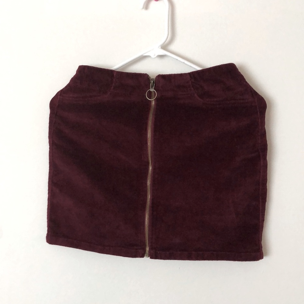 Burgundy mudd skirt